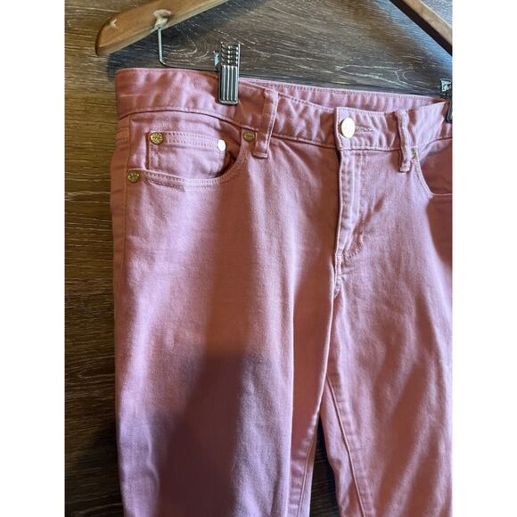 Tory Burch Jeans Sz 29 Cropped Skinny Pink Light Wash Skinny Capsule Timeless - Picture 3 of 6